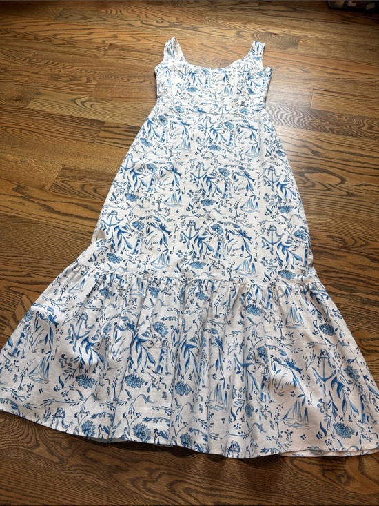 Kiel James Patrick Dresses & Skirts - Kiel James Patrick Linen & Cotton Blue and White Nautical Chinoiserie Dress, 0
